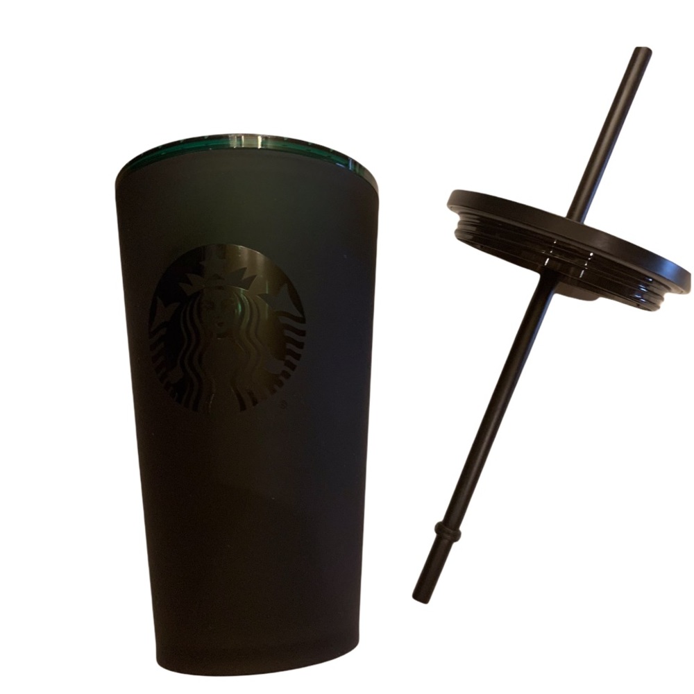 2021 Starbucks Limited Edition black green matte holiday 16 oz Tumbler cup